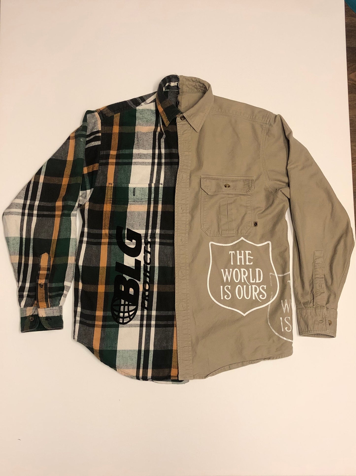 Split Flannel Work Shirt