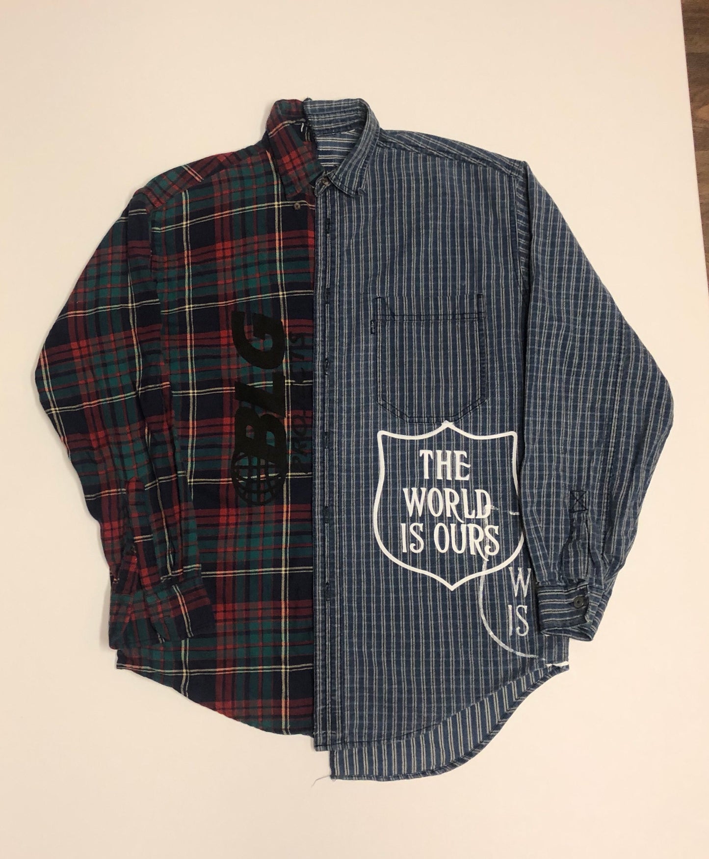 Split Flannel Work Shirt