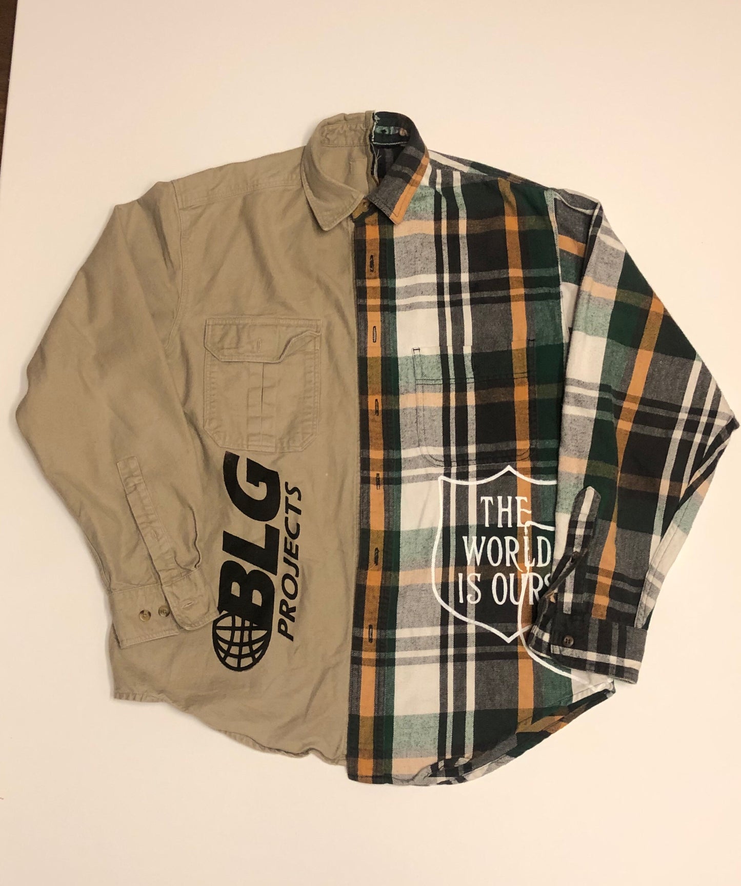 Split Flannel Work Shirt