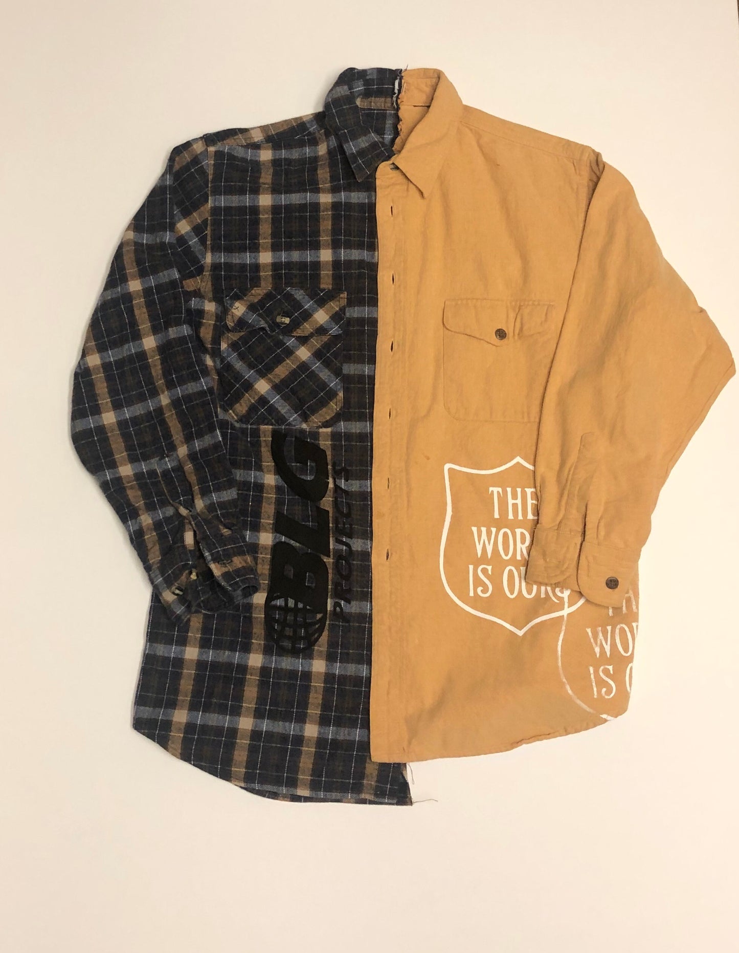 Split Flannel Work Shirt