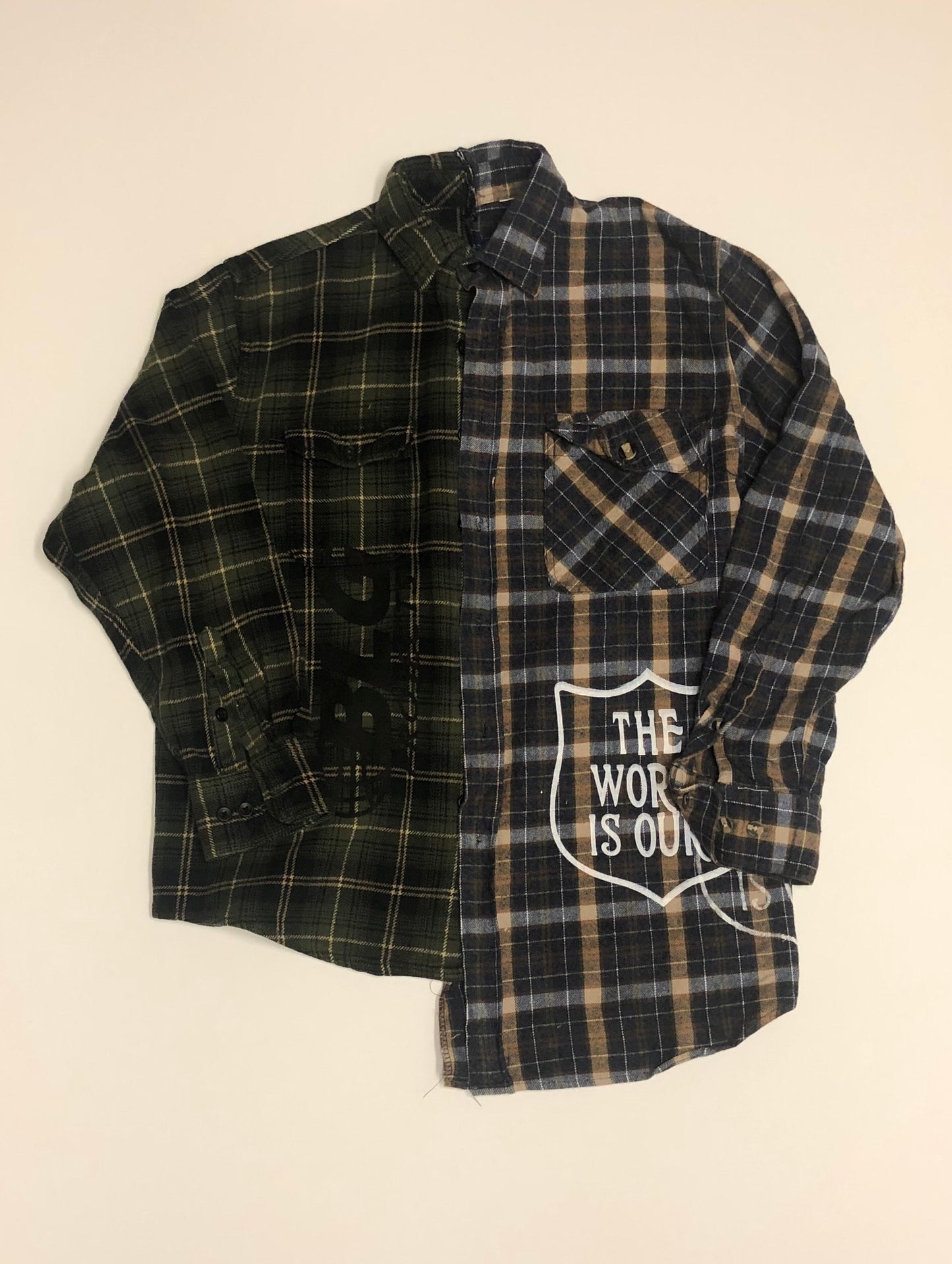 Split Flannel Work Shirt