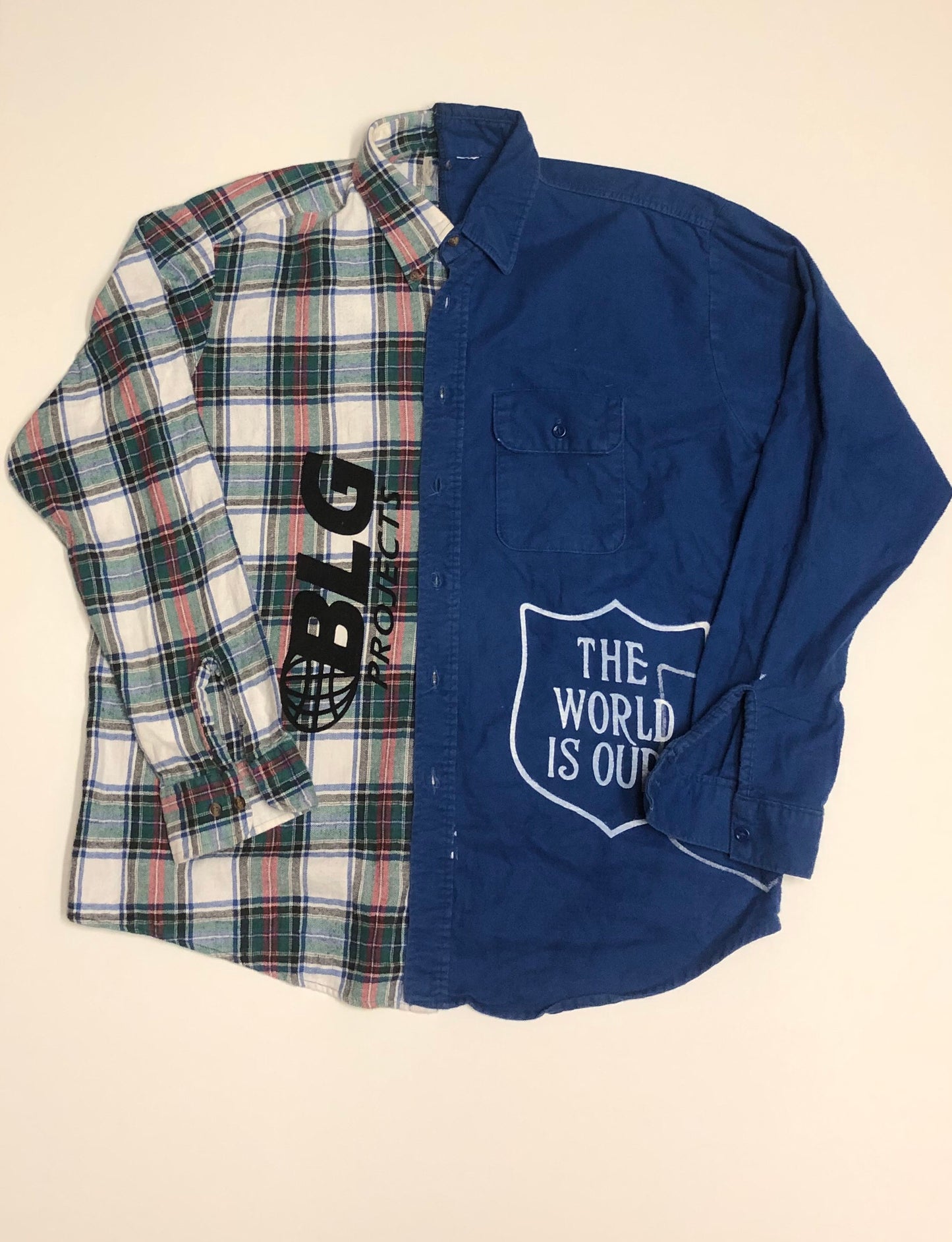 Split Flannel Work Shirt